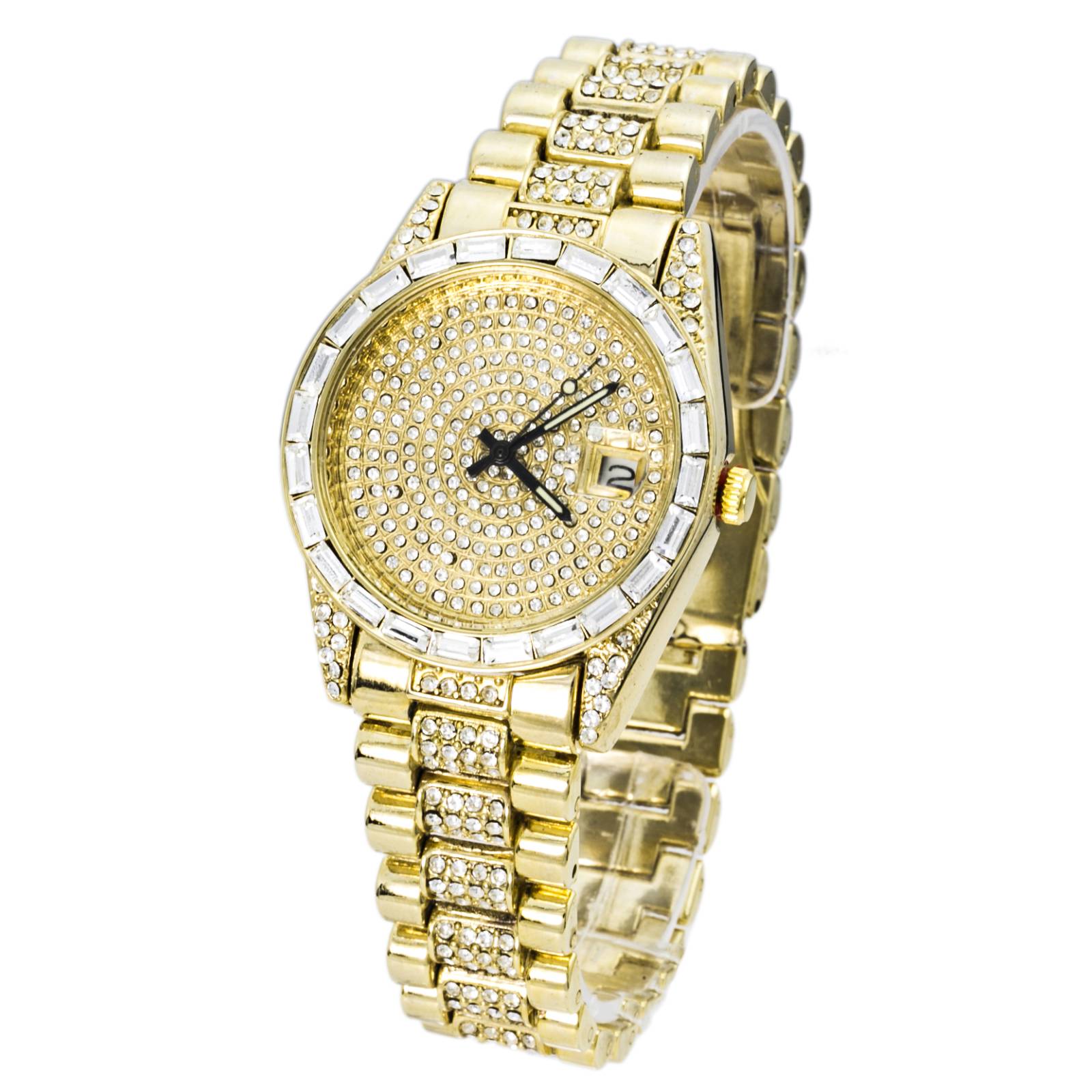 Iced out clearance crystal watches