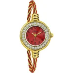 Rhinestone Gold/Red